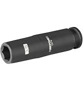 MAXPOWER 3/8" Drive 3/8" Deep Impact Socket, 6-Point Design, Heat-Treated Chrome Molybdenum Steel...