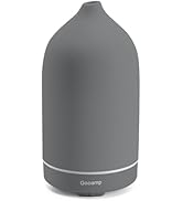 200ML Ceramic Essential Oil Diffuser - Ultrasonic Aromatherapy & Humidifier with 7-Color LED Ligh...