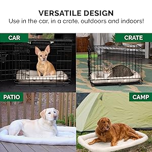 crate bolster bed cream versatile design