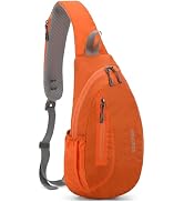Peicees Sling Bags Men Women Shoulder Backpack Small Cross Body Chest Sling Backpack,Orange