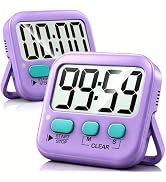 Antonki 2 Pack Digital Timer for Kids Classroom Kitchen Timers for Cooking | w/ Battery, Easy to ...