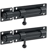 Alise 2 pcs Barrel Bolt Latch,Slide Bolt Latch, 6 inch Solid 304 Stainless Steel Slide Lock for F...