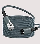 Twozoh XLR Cables 1FT, Braided Balanced 3Pin XLR Male to XLR Female Audio Microphone Cable (Profe...