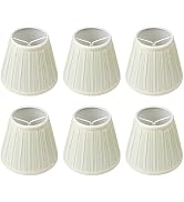 Ruiever 6pack Small Lampshades Clip On Bulb Fabric Lamp shade Bottom 5.9''x Top 3.54''xH 5.12'' f...