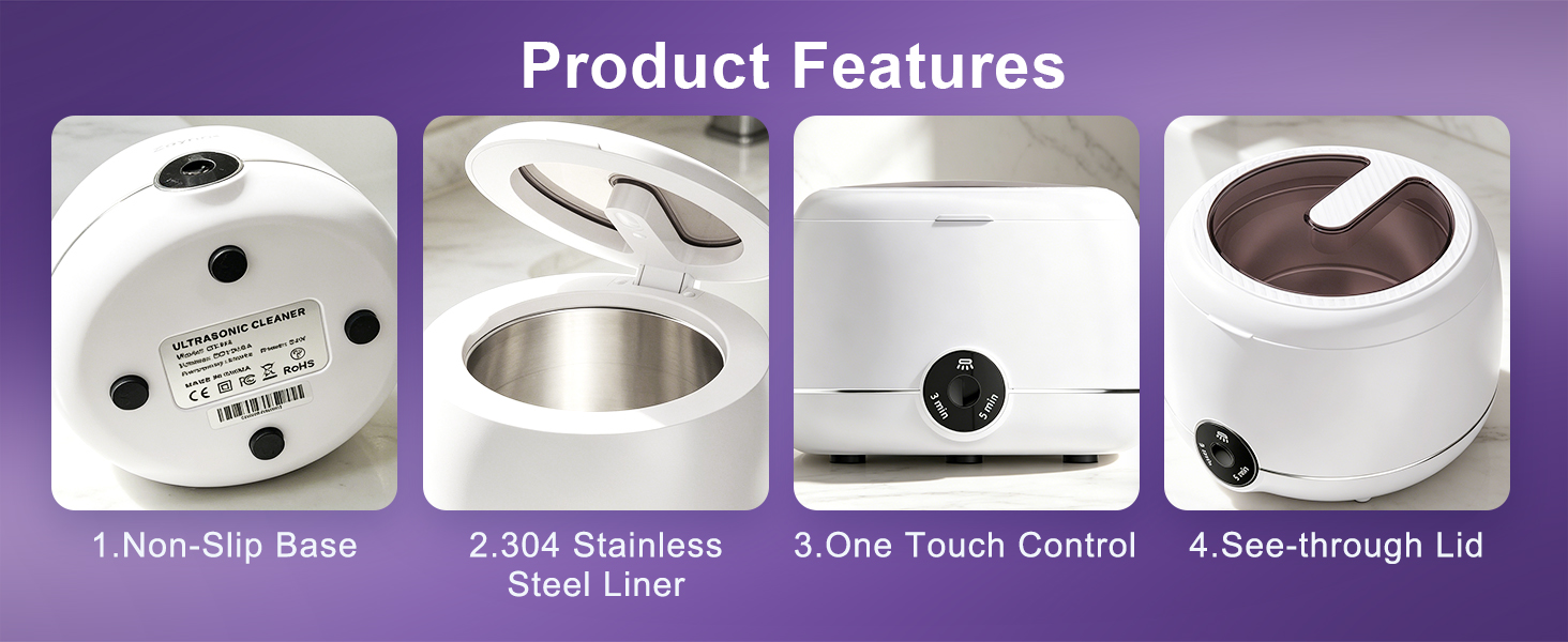 304 stainless steel ultrasonic cleaner machine. Never dry-run without water to avoid burnout.