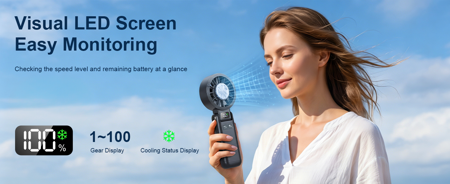 handheld fan with ice cooling