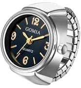 Avaner Elastic Finger Ring Watches: Stainless Steel Stretch Band Adjustable Mini Quartz Watch for...