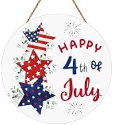 Patriotic Decorations 4th of July Wreaths for Front Door Red White and Blue Decorations Pentagram...