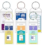 6 Pack Clear Cruise Luggage Tags for Royal Caribbean and Celebrity, Carnival, MSC, Costa, NCL & P...