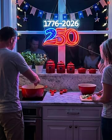 250th Neon Sign