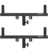 Vondynote Dual Speaker Pole Mount Speaker Mounting Fork Bracket Bar Speaker Pole Adapter, Set of 2