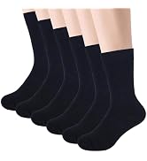 Winotic Cotton Crew Socks for Women – 6 Pairs Aesthetic Minimalist Casual Socks