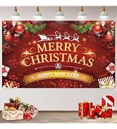 Large Christmas Banner Decorations, Merry Christmas Banner Background Happy New Year Decoration, ...