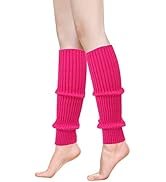 ONUPGO Leg Warmers for Women 80s Party Accessories 80s Neon Knit Ribbed Leg Warmers Girls Junior ...