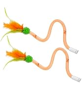 PANRIO 2 Pack Feathers Accessories for Cat Moving Toy, ONLY Fits Cat Toys,Cats-NOT fits for Other...