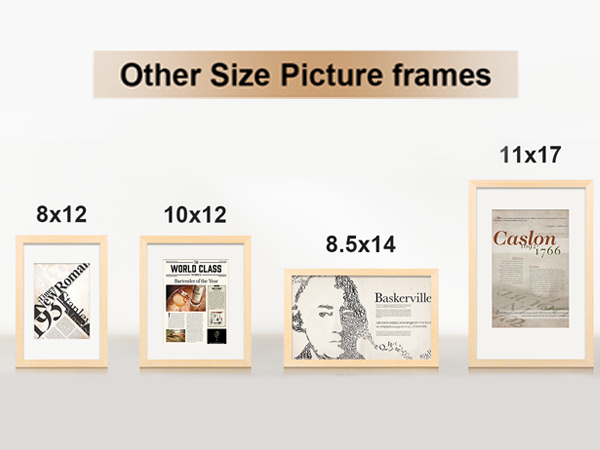 other size picture frames