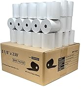 (55 GSM Solid Tube Core) DropShip 3 1 8 x 230 thermal paper (50 Rolls - 1 Case) bpa free - therma...
