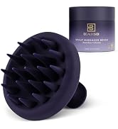BEAUXSOI Silicone Shampoo Brush & Scalp Exfoliator - Hair Massager for Growth, Scalp Scrubber & D...