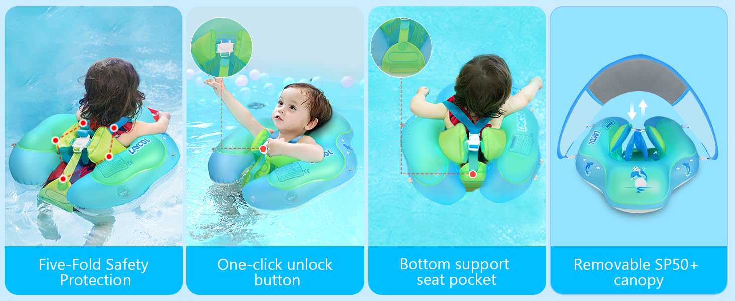 Baby Swimming Float Inflatable Baby Pool Float for Age of 3-6-12-18-24-36 Months