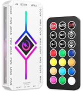 GSCOLER 9-Port PWM & ARGB Fan Hub Controller, Integrated RGB Self-Lighting PC Fan Hub with Remote...