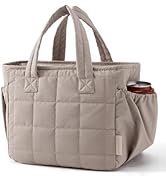 BAGSMART Lunch Bag for Women Small Cute Quilted Lunch Box Insulated Lightweight, Leakproof, Durab...