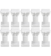 HOMSFOU 10Pcs Greek Columns Candle Holder Resin Roman Pillar Statues Desktop Candleholder Photo P...