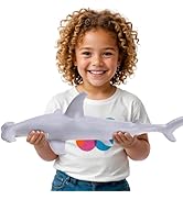 Realistic Giant Hammerhead Shark Toy(15-16 Inch)with Booklet, Soft Plastic Shark Figure, Party De...