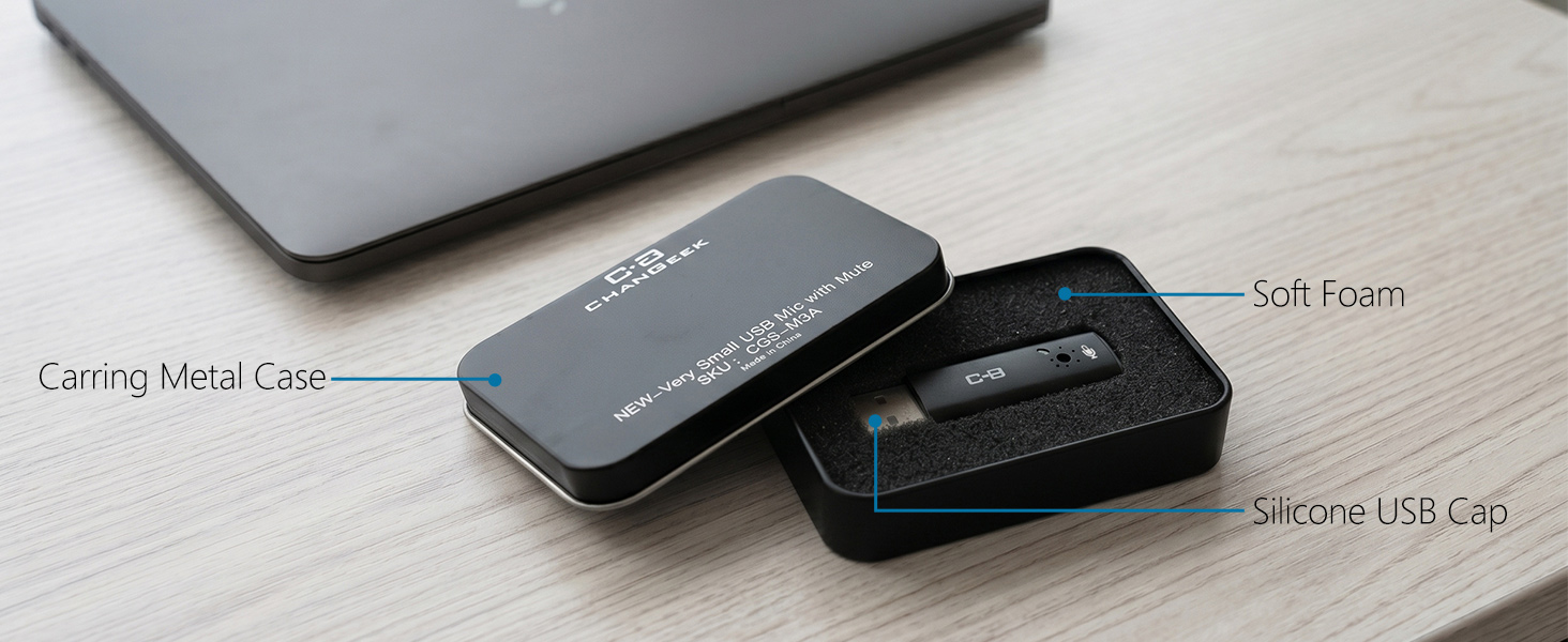 USB Computer Microphone for Laptops with Carrying Case