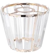 DOITOOL Small Crystal Lamp Shade for Ceiling Light, Wall Lamp, Chandelier - Golden Pendant Lichta...