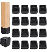 24 PCS Chair Leg Sliders for Carpet, Square Chair Glides, Teflon Furniture Pads, Bar Stool Chair ...