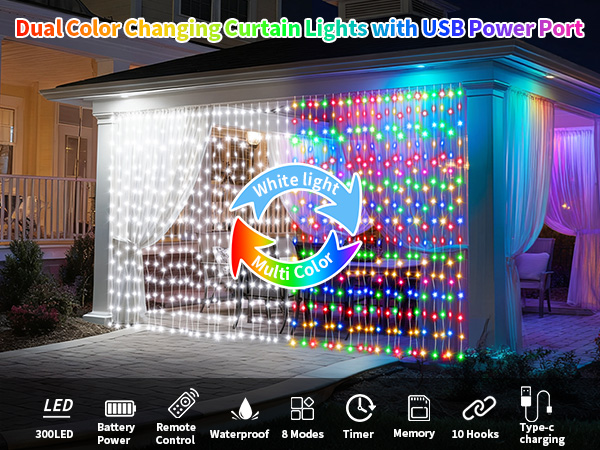Curtain Lights Battery Powered