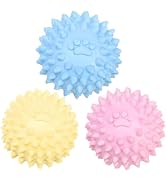 3Pcs Colorful Dog Chew Toys for Aggressive Chewers, Dogs Toy Spiky TPR Ball No Squeak Chew Toy Lo...