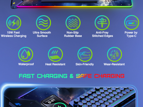 rgb mouse pad desk mat
