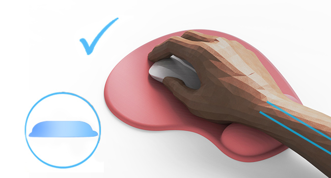 Office Mousepad with Gel Wrist Support