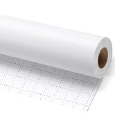 LaRibbons White Matte Wrapping Paper, Solid Color Roll with Cut Lines | 17 Inch x 33 Feet, Perfec...