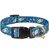 Handmade Dog Collar for Small Medium Large Dogs,Blue Mermaid with Pendant Fall and Winter Fashion...
