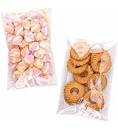 YunKo Self Sealing Cellophane Bags Clear Cookie Bags for Gift Giving Treat bags for Packaging Coo...
