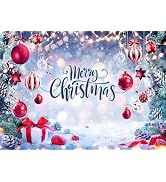 CHAIYA 7x5ft Christmas Backdrop Winter Dream Wonderland Photo Backdrop Xmas Tree Snowflake Gift B...