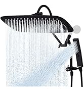 G-Promise All Metal 16 Inch Shower Head with Massage Mode Handheld, Rain Shower Head with Handhel...