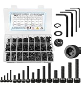 M2-M5 Metric Screws Assortment kit, M2/M3/M4/M5 Screw Kits 12.9 Alloy Steel Hex Socket Head Screw...