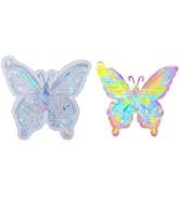Transparent Butterfly Silicone Mold, Holographic Resins Silicone Mold Resins Keychain Mold DIY Je...