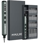 MYMULIKE 68pcs Electric Screwdriver Set, Mini Precision Screwdriver 3.7V Power Screwdriver- 64 S2...