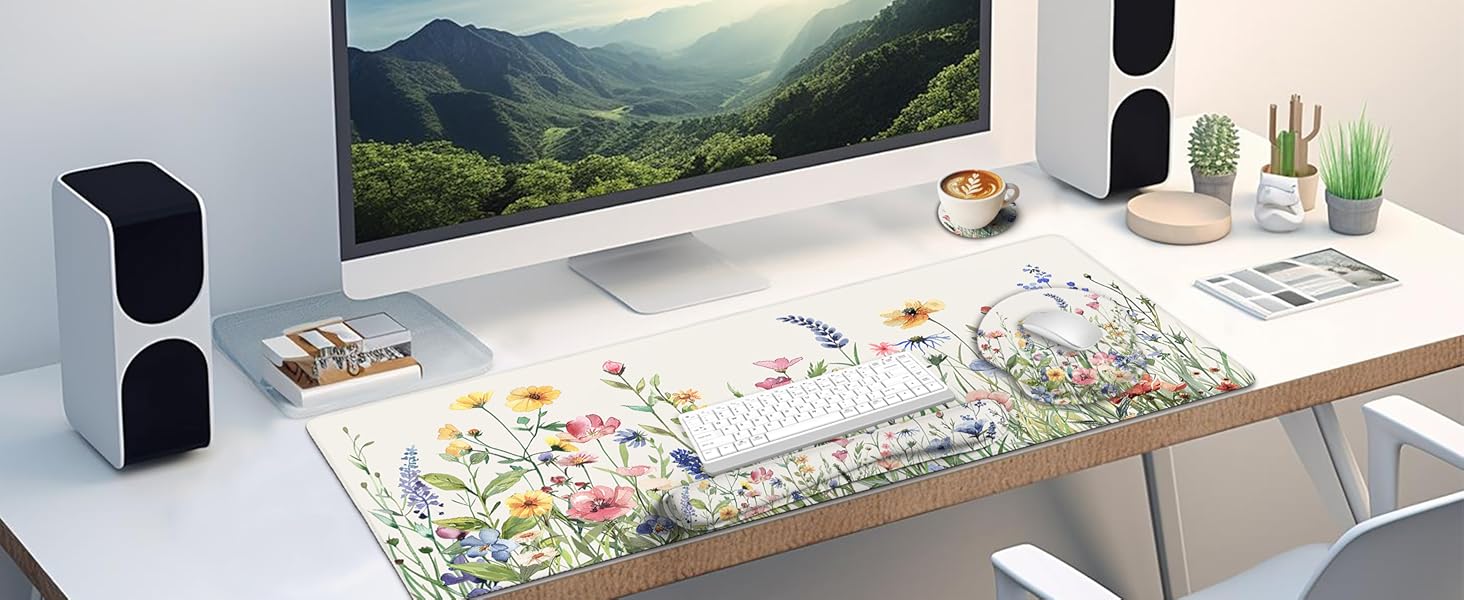 Cute Floral Home Office Desk Accessories