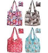 Noilk Reusable Grocery Bags, 4 | 6 | 12 Pack 50LBS Foldable Fashion washable Shopping Bags, large...