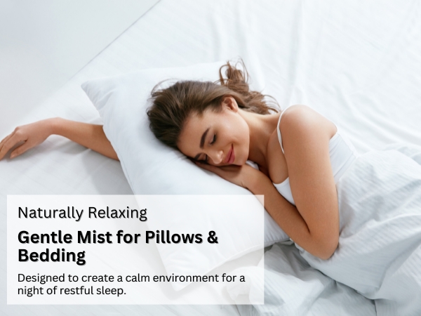 Naturally Relaxing, calm aromatherapy mist is the perfect pillow spray.