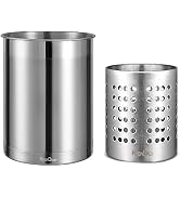 KSENDALO Stainless Steel Utensil Holder Utensil Drying Rack Set - (6.5inch &5.32inch High) Weight...