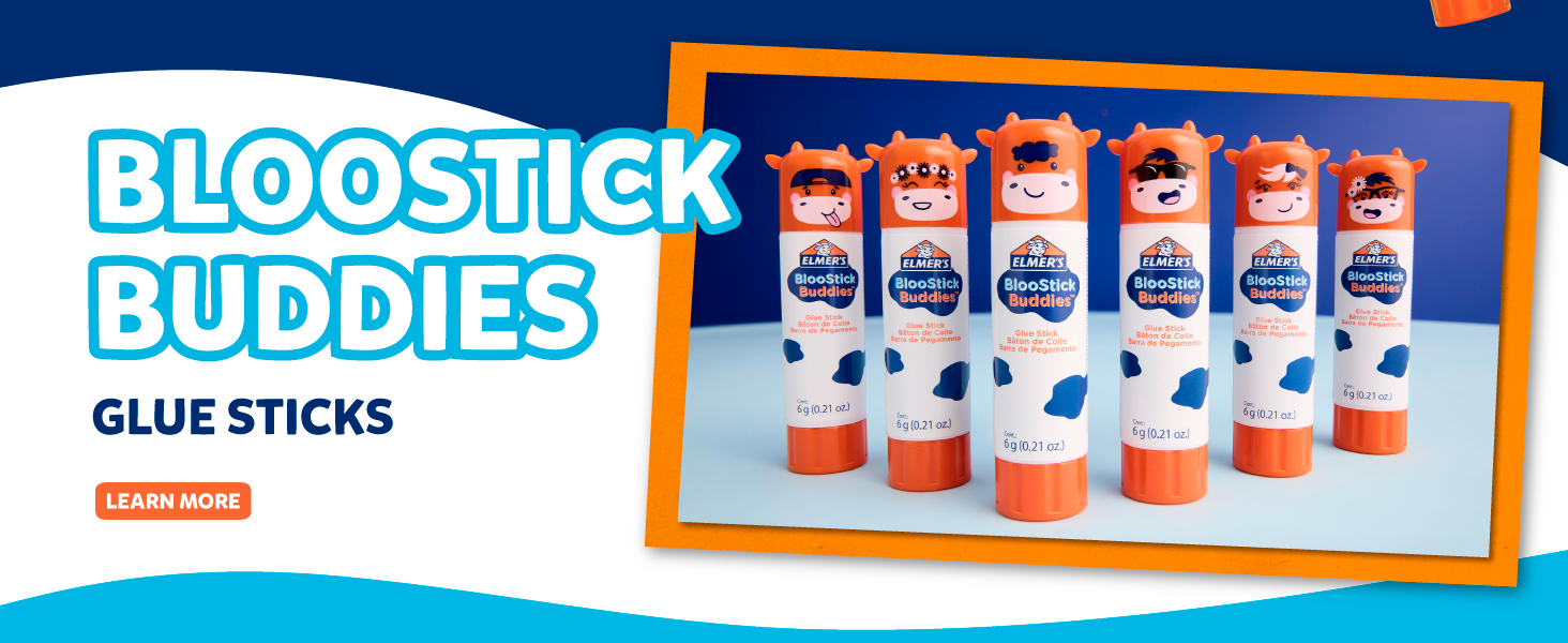 bloostick buddies ears characters cow glue sticks fun gift summer activity school essentials teacher