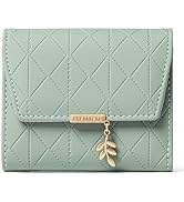RNIEGA Bifold Wallet Women Leather RFID Blocking Card Holder Compact Wallet Zipper Coin Pocket wi...