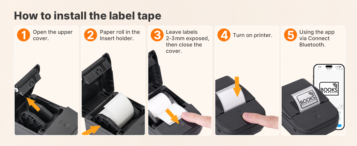 label maker machine with tape label printer thermal printer sticker printer thermal label printer