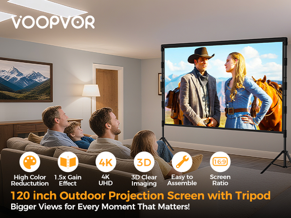 Projector Screen with Stand